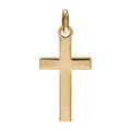 Pendentifs sur Artemare : Pendentif croix en plaqu&eacute; or lisse et plate