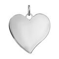 Pendentifs sur Artemare : Pendentif en argent rhodi&eacute; coeur &agrave; graver petit mod&egrave;le - plaque fine
