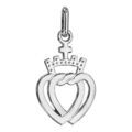 Pendentifs sur Artemare : Pendentif en argent rhodi&eacute; logo symbole de la Vend&eacute;e, coeur vend&eacute;en