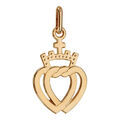 Pendentif en plaqu&eacute; or logo symbole de la Vend&eacute;e, coeur vend&eacute;en