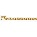 Bracelet en plaqu&eacute; or cha&icirc;ne maille jaseron - longueur 19cm