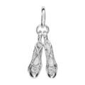 Pendentif en argent rhodi&eacute; paire de chaussons de danse Artemare