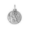 Pendentifs sur Artemare : Pendentif m&eacute;daille en argent Saint Christophe - diam&egrave;tre 21mm