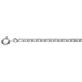 Bracelet en argent cha&icirc;ne maille marine plates - longueur 18cm