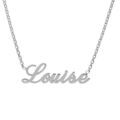 Colliers sur Artemare : Collier en argent cha&icirc;ne maille for&ccedil;at avec d&eacute;coupe anglaise 1 pr&eacute;nom - longueur 40cm