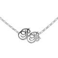 Colliers sur Artemare : Collier en argent cha&icirc;ne maille 1+1 avec d&eacute;coupe anglaise 2 initiales stylis&eacute;es - longueur 40cm