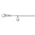 Chaine sur Artemare : Cha&icirc;ne de cheville en argent avec 6 pampilles petits coeurs - longueur 22cm + 2cm de rallonge