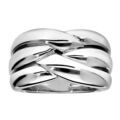 Bague Elix&egrave;s en argent massif 3 brins crois&eacute;s Artemare