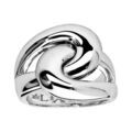 Bague Elix&egrave;s en argent massif 2 boucles entrem&ecirc;l&eacute;es