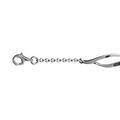 Bracelets sur Artemare : Bracelet en argent rhodi&eacute; alternance de cha&icirc;nes et d'1 torsade l&acirc;che orn&eacute;e d'oxydes noirs - longueur 16cm + 3cm