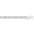 Chaine sur Artemare : Bracelet en acier cha&icirc;ne mailles 1+1 largeur 5mm et longueur 21cm