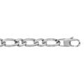 Bracelet en acier cha&icirc;ne mailles 1+1 largeur 6mm et longueur 21cm