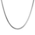 Colliers sur Artemare : Collier en argent rhodi&eacute; maille miroir longueur 42cm