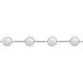 Bracelets sur Artemare : Bracelet en argent rhodi&eacute; cha&icirc;ne maille serr&eacute;e avec 4 plaques rondes &agrave; graver - longueur 17,5cm + 2,5cm
