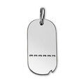 Pendentifs sur Artemare : Pendentif en argent plaque G.I. arrondie trou&eacute;e avec encoche petit mod&egrave;le 25mm X 13mm - plaque fine