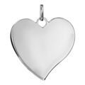 Pendentifs sur Artemare : Pendentif en argent rhodi&eacute; coeur &agrave; graver tr&egrave;s grand mod&egrave;le 33mm X 36mm - plaque fine
