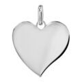 Pendentifs sur Artemare : Pendentif en argent rhodi&eacute; coeur &agrave; graver grand mod&egrave;le 25mm X 26mm - plaque fine