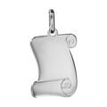 Pendentifs sur Artemare : Pendentif en argent rhodi&eacute; parchemin &agrave; graver moyen mod&egrave;le 23mm X 30mm - plaque fine