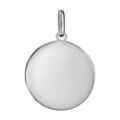 Pendentif en argent rhodi&eacute; m&eacute;daille &agrave; graver grand mod&egrave;le diam&egrave;tre 24mm - plaque fine Artemare