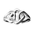 Bague en argent 2 boucles et 1 losange emmaill&eacute;s Artemare