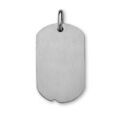 Pendentifs sur Artemare : Pendentif en acier plaque G.I. arrondie avec encoche petit mod&egrave;le 38mm X 23mm