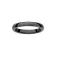 Bagues sur Artemare : Alliance demi-jonc en c&eacute;ramique noire 3mm