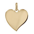 Pendentifs sur Artemare : Pendentif en plaqu&eacute; or coeur &agrave; graver grand mod&egrave;le 25mm X 25mm - plaque fine