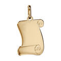 Pendentifs sur Artemare : Pendentif en plaqu&eacute; or parchemin &agrave; graver moyen mod&egrave;le 23mm X 30mm - plaque fine