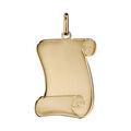 Pendentifs sur Artemare : Pendentif en plaqu&eacute; or parchemin &agrave; graver grand mod&egrave;le 25mm X 35mm - plaque fine