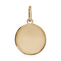 Pendentifs sur Artemare : Pendentif en plaqu&eacute; or m&eacute;daille &agrave; graver petit mod&egrave;le diam&egrave;tre 15mm - plaque fine