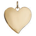 Pendentifs sur Artemare : Pendentif en plaqu&eacute; or coeur &agrave; graver tr&egrave;s grand mod&egrave;le 33mm X 36mm - plaque fine