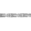 Bracelets sur Artemare : Bracelet en acier maillons orn&eacute;s de 2 c&acirc;bles - longueur 19cm + 1,5cm r&eacute;glable par double fermoir