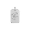 Pendentif en argent rhodi&eacute; plaque G.I. rectangulaire arrondie zodiaque Scorpion