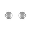 Boucles d'oreilles en acier boule lisse de 7mm fermoir poussette Artemare