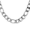 Collier en acier maille altern&eacute;e 1+3 - largeur 9mm longueur 55cm Artemare
