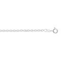 Cha&icirc;ne en argent rhodi&eacute; maille for&ccedil;at largeur 2,5mm et longueur 45cm