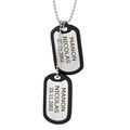 Collier en acier cha&icirc;nes boules avec 2 plaque G.I. et leur amortisseur en caoutchouc - longueur 68cm - sans fermoir