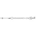 Cha&icirc;ne de cheville en argent avec boules lisses et pampille clef au bout - longueur 23cm + 2cm de rallonge Artemare