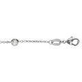 Bracelets sur Artemare : Bracelet en argent rhodi&eacute; cha&icirc;ne avec 5 oxydes blancs sertis clos - longueur 16,5cm + 2cm de rallonge