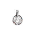 Pendentifs sur Artemare : Pendentif en argent rhodi&eacute; oxyde rond blanc retenu par b&eacute;li&egrave;re lisse