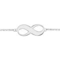 Bracelets sur Artemare : Bracelet en argent cha&icirc;ne avec symbole infini &agrave; graver au milieu - longueur 16cm + 3cm de rallonge
