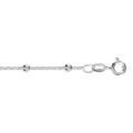 Chaine sur Artemare : Collier en argent cha&icirc;ne avec petites boules facett&eacute;es - longueur 42cm