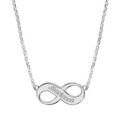 Colliers sur Artemare : Collier en argent cha&icirc;ne avec pendentif symbole infini &agrave; graver - longueur 42cm + 3cm de rallonge