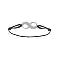 Bracelets sur Artemare : Bracelet en argent cordon coulissant en coton noir avec motif infini