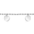 Bracelet en argent cha&icirc;ne boules avec 2 pampilles galet - longueur 16cm + 3cm de rallonge