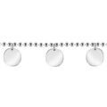 Bracelet en argent cha&icirc;ne boules avec 3 pampilles galet - longueur 16cm + 3cm de rallonge