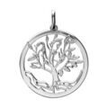 Pendentifs sur Artemare : Pendentif en argent rhodi&eacute; arbre de vie d&eacute;coup&eacute;