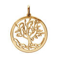 Pendentifs sur Artemare : Pendentif en plaqu&eacute; or arbre de vie d&eacute;coup&eacute;