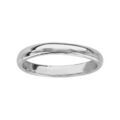 Bague de phalange en argent rhodi&eacute; anneau lisse