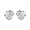 Boucles d'oreille sur Artemare : Boucles d'oreilles en argent motif fleur et fermoir poussette